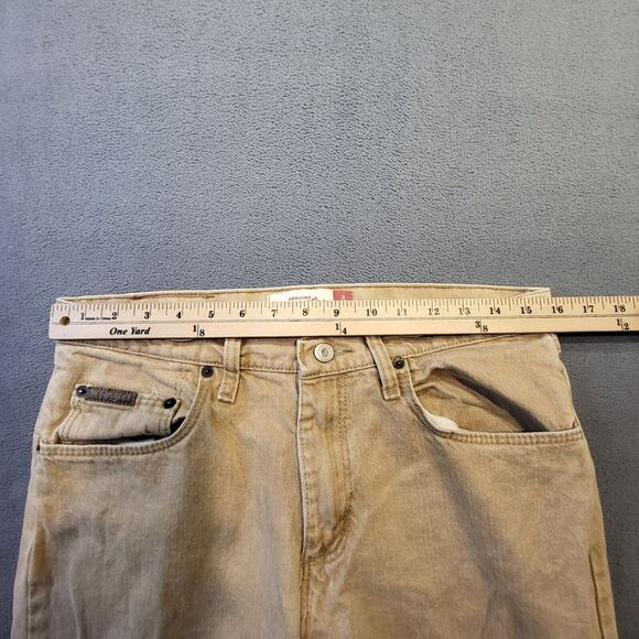 Wrangler Jeans Mens 32x29 Brown Denim Straight Leg Western Rodeo Distressed - Picture 7 of 10